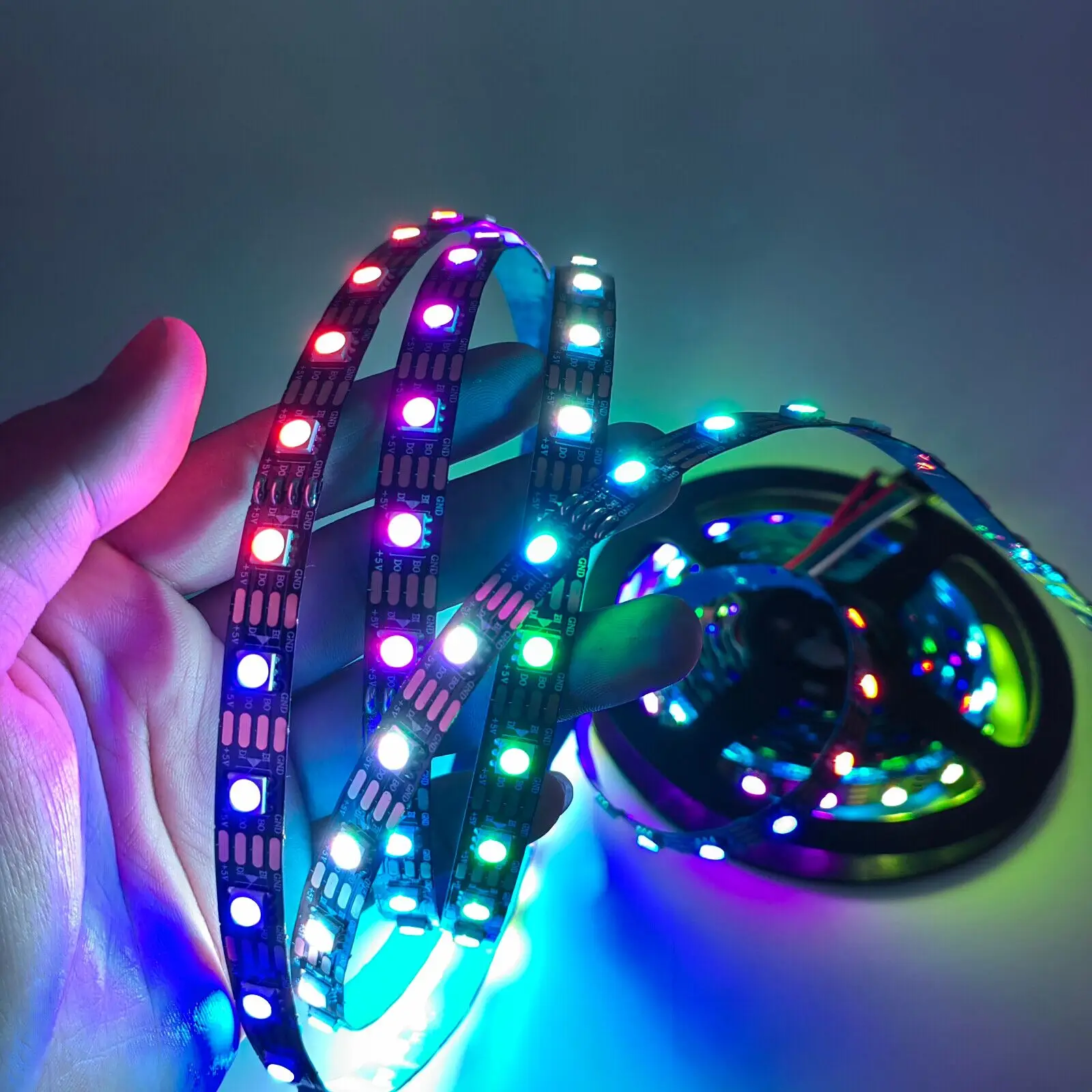 5 В ws2811 ws2813 ws2812 Светодиодная лента 10 мм 12 60 светодиодов 144led Водонепроницаемая IP20 IP65 полноцветная светодиодная Пиксельная подсветка