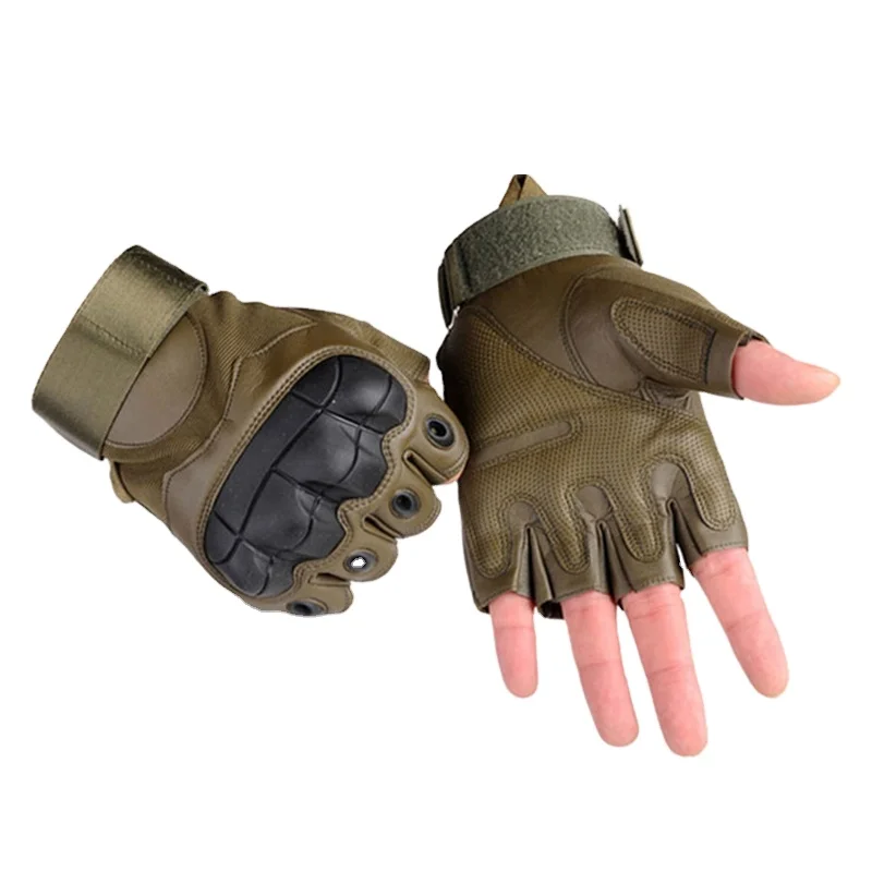 Synthetic Leather Hard knuckle Protective Police Equipment Military Tactical Hunting Shooting Gloves