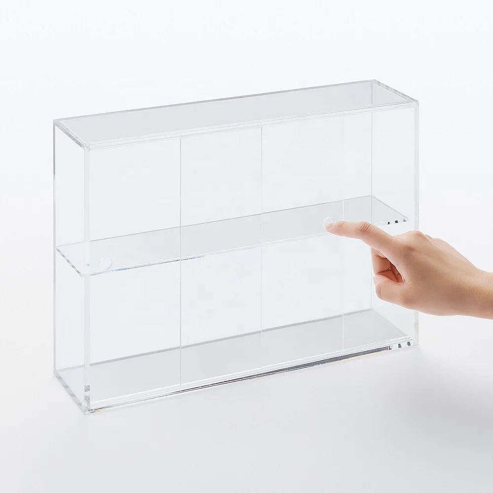 Custom Acrylic Display Case with Sliding Door for Cosmetics