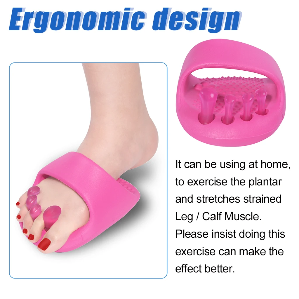 Toe Separator Shoes,Arch Support for Plantar Fasciitis and Flat Feet Calf Strengthener, Arch Exerciser Slipper for Foot Pain