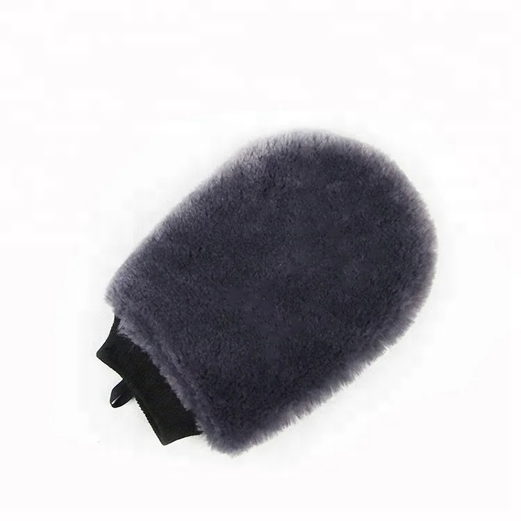 Hot Sale Double wool skin face washing gloves manufacturing wool skin cleaning gloves