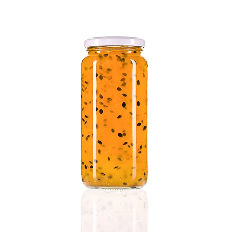 Cheapest Wholesale 250ml 375ml 500ml Food Preserving Jam Canisters Sauce Dressing Tall Cylinder Glass Storage Jars