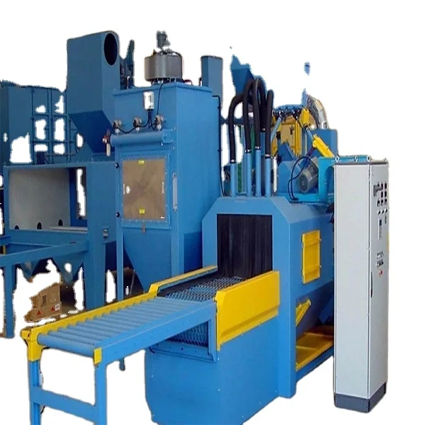 Roller Conveyor Type Abrasive Shot Blasting Cleaning Machine for Building tiles marbles granites bricks