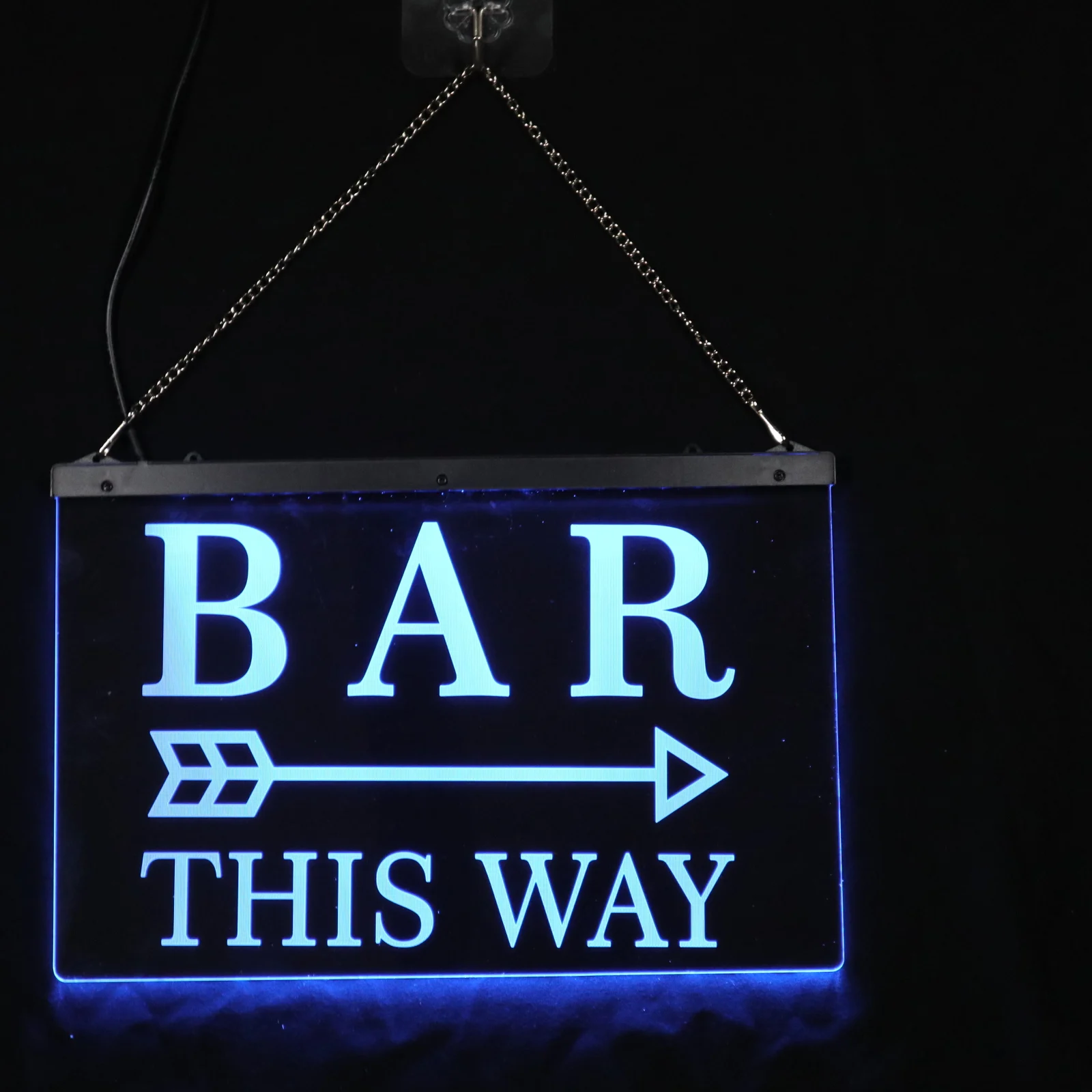 7 Colors Changeable LED Signboards 3D Illusion Outdoor Night Light Hang Type Signboard Night Lights For Bar