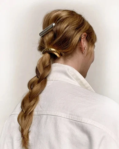 7cmx2cm Simple Rubber Band Metal Barrettes Metal Hair Ties Hair Accessories for women