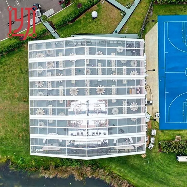 Большая Прозрачная ПВХ настенная крыша водонепроницаемая 20x30 м Свадебная вечеринка прозрачная палатка шатер для