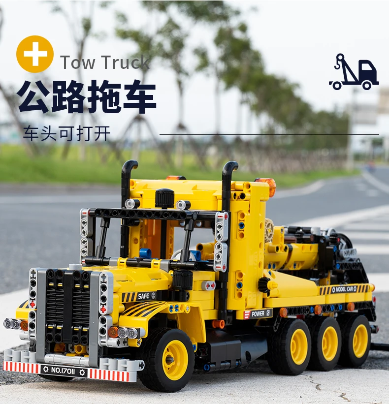 2022 Newest Mould King 17011 Moc Tow off-road Truck Model Building Blocks Bricks Educational Kids Legoie Toys 1250pcs