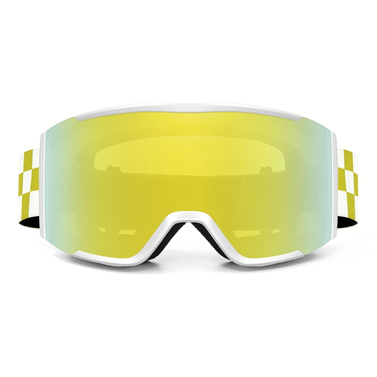 2024 New Ski Goggle HX052 Removable sponge Magnetic lens style OEM Custom logo Anti Fog snow googles Straps Magnetic lens