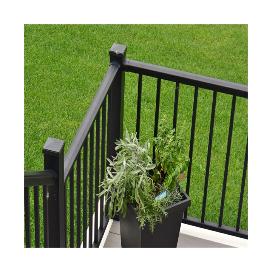 Bodun custom railings wrought iron black Q235 galvanized steel staircase hand rail for stair