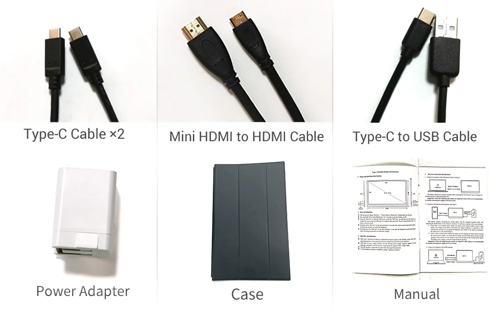 Портативный сенсорный монитор 4k U-Slim второй экран 3840*2160 IPS