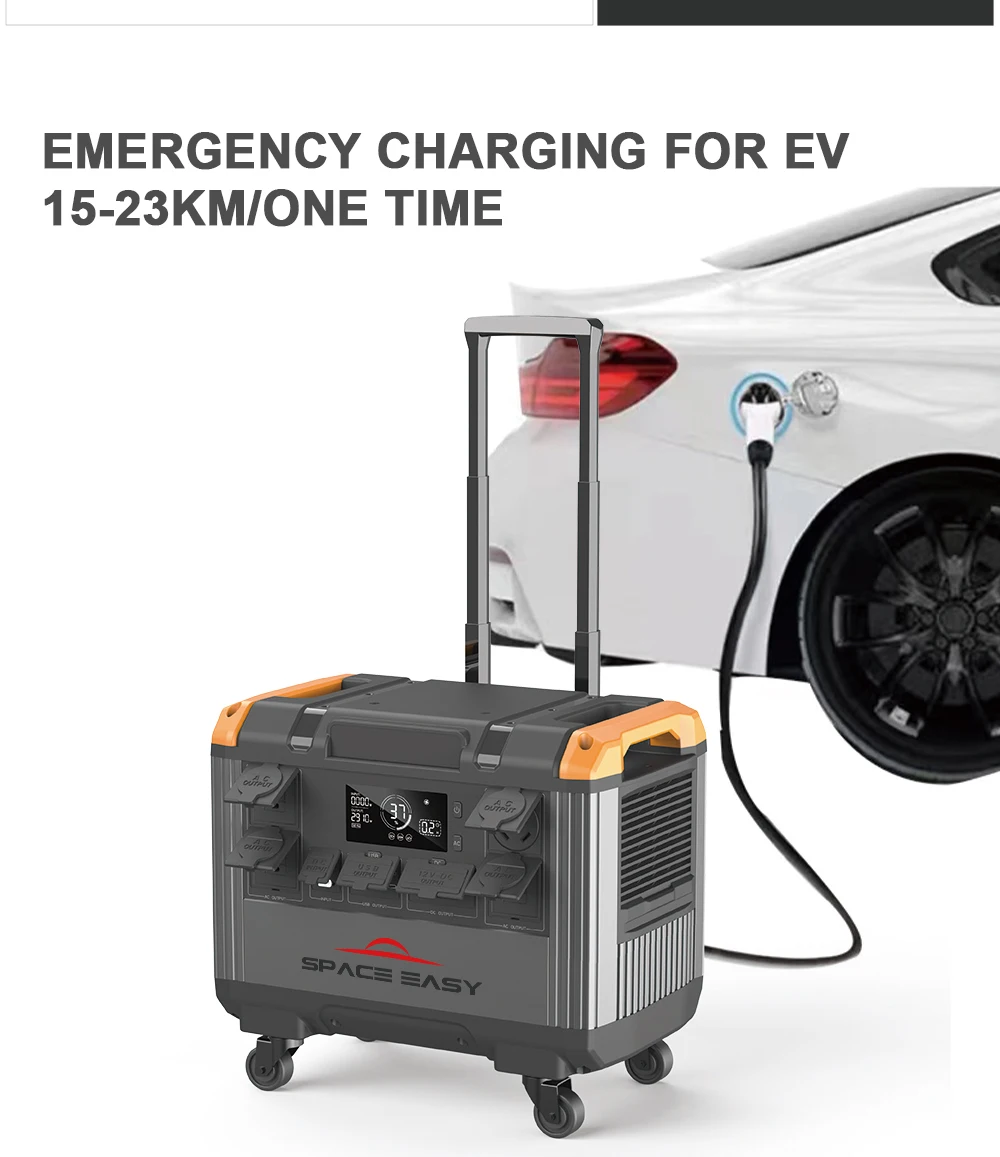 Camping Portable Power Station 3000W 2688Wh Hybrid Grid Portable Solar Generator Home Emergency Backup Power house