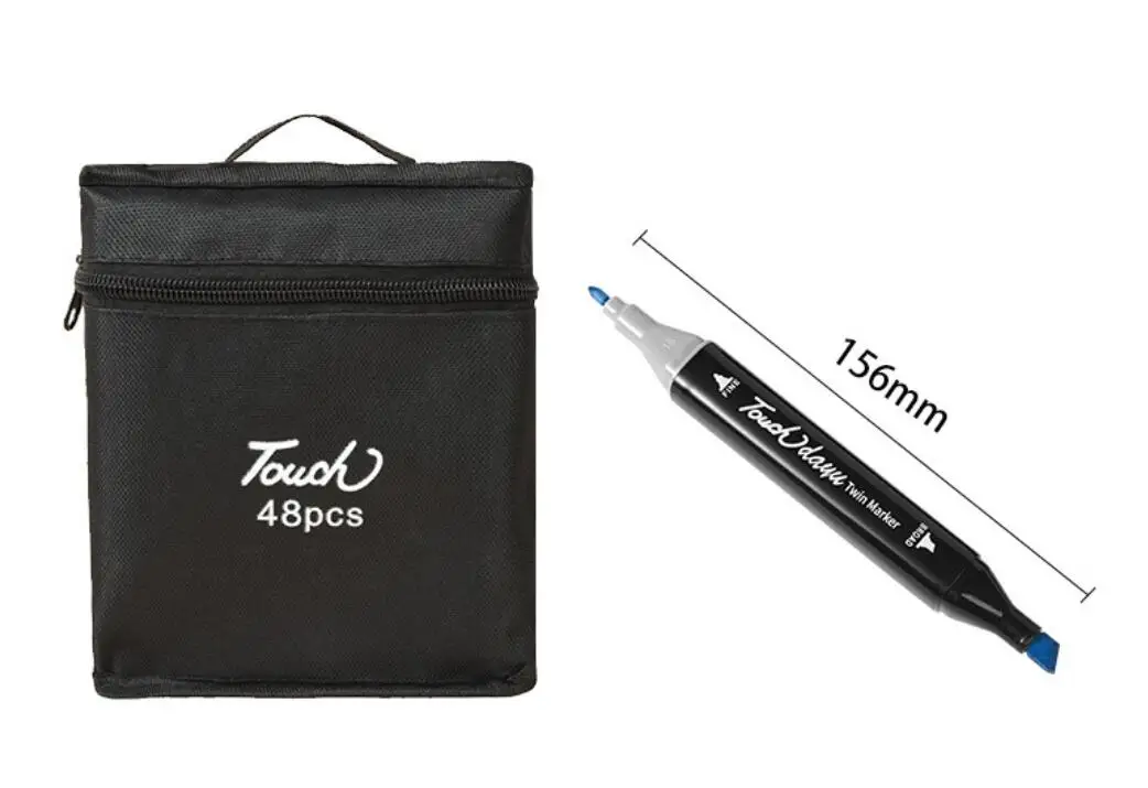 
Touch 168 Colors School Children Art Dual Tip Brush Marker Pens set 