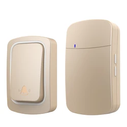 No Battery US EU UK Plug IP44 waterproof high volume electronic AC door bell 150m long distance self powered wireless doorbell