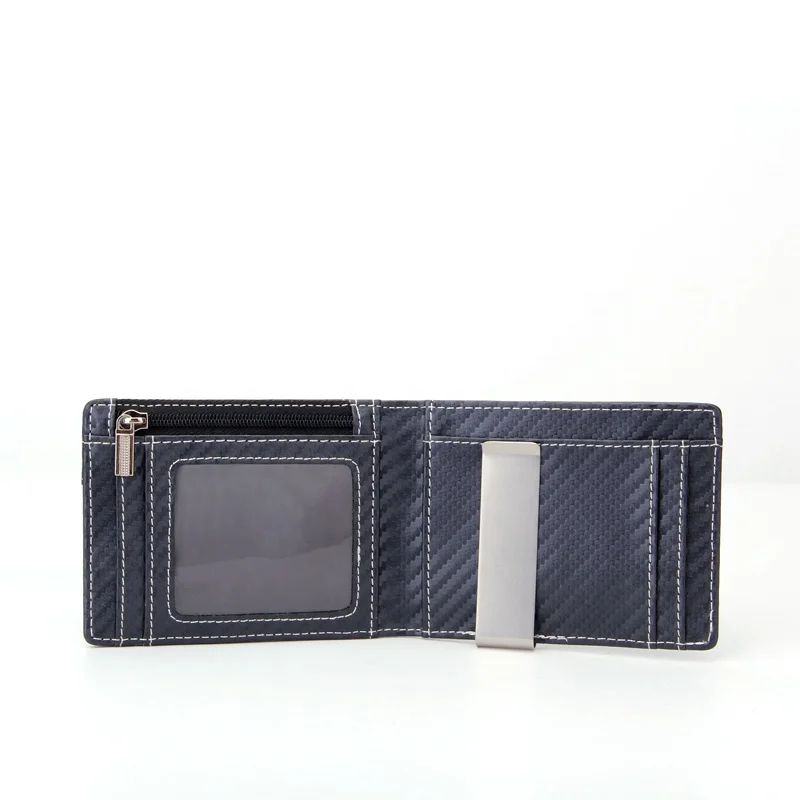 Custom Men Wallet RFID Blocking Leather Bifold Wallet With Money Clip