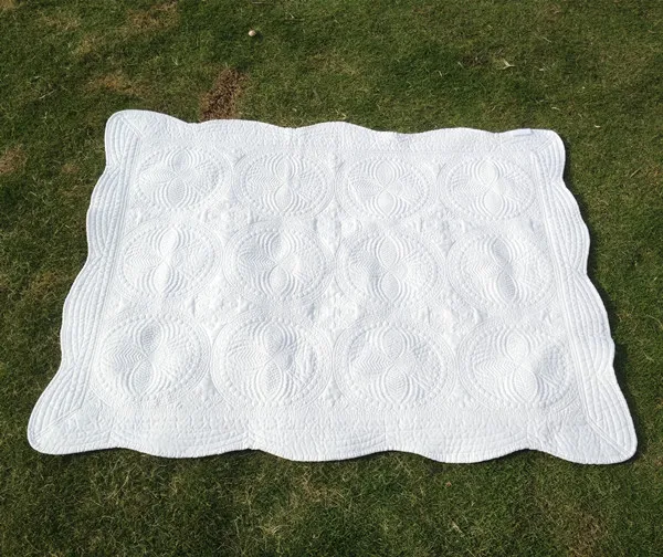 Baby Blanket Heirloom Style Baby Quilt Monogram 100% Cotton Keepsake Baby Boho Blankets