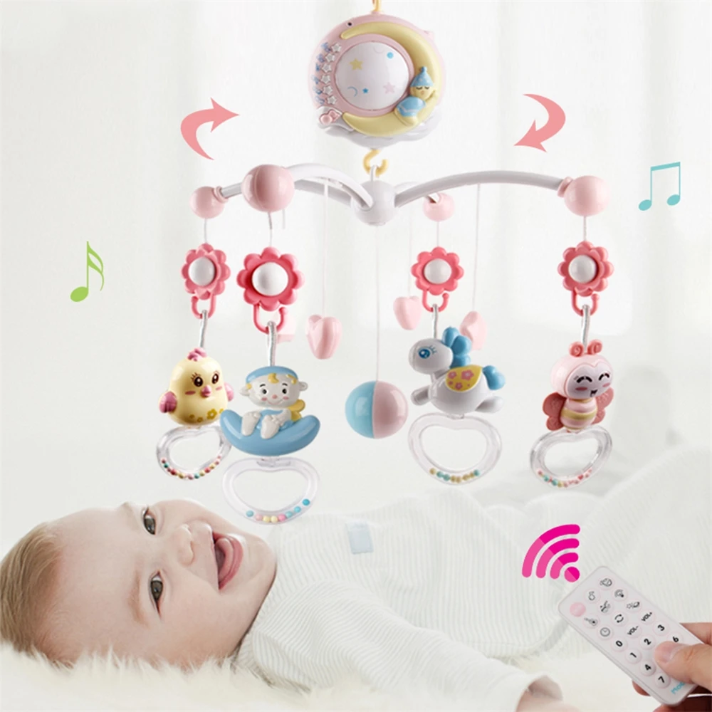 Oem Otros Juguetes Para Bebe Baby Mobile Led Rotator Remote Control Musical Baby Mobile For Baby Cot