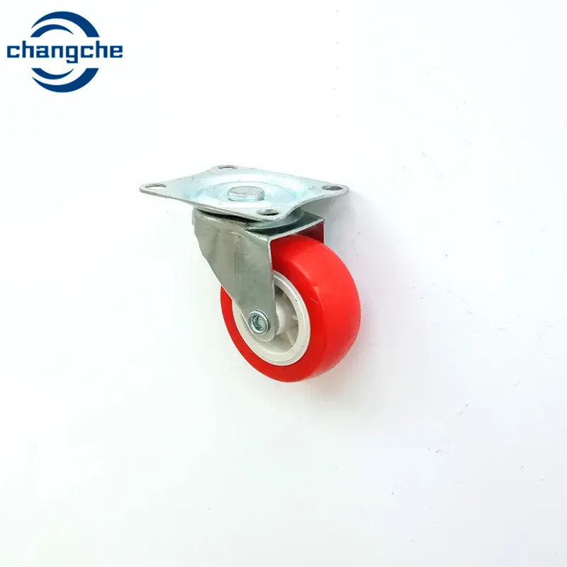Lockable Bearing Plate Caster Wheels with Brakes 360-degree Swivel Casters for Furniture and Workbench Cart