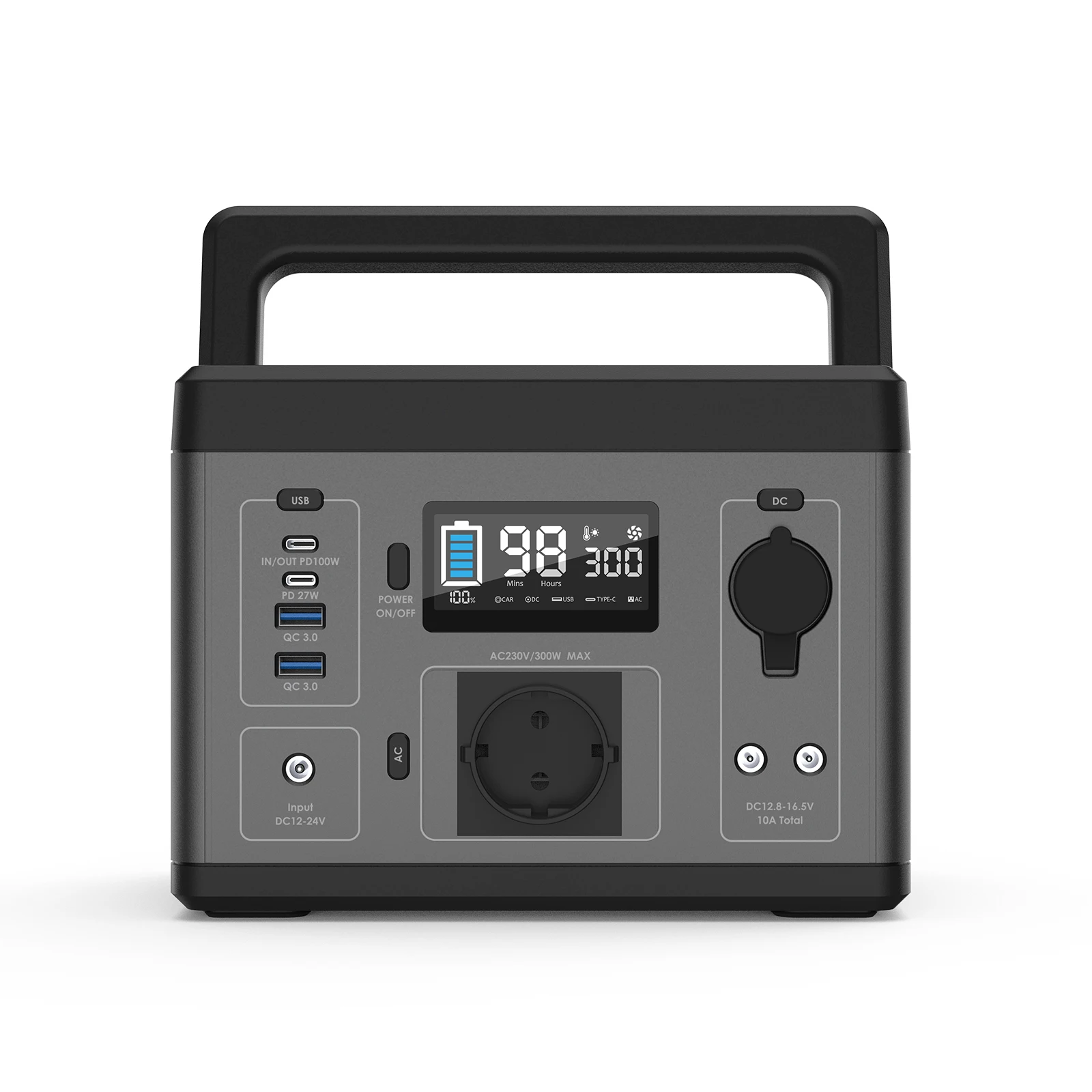 Portable outdoor home power supply charging solar power station with dual sos lights