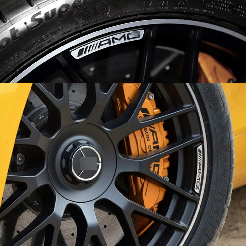 Aluminium Alloy Car Wheel Hub Stickers Emblem for BMW Mercedes benz AMG m power quattro TRD Audi Sline Wholesale customization