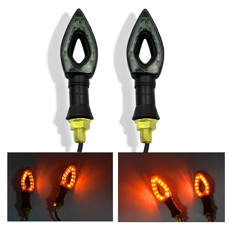 Factory Hot Sell Hollow LED Indicator Lights Motorcycle turn signal for Motorbike Scooter Motorcycle Mirror Turn Signals