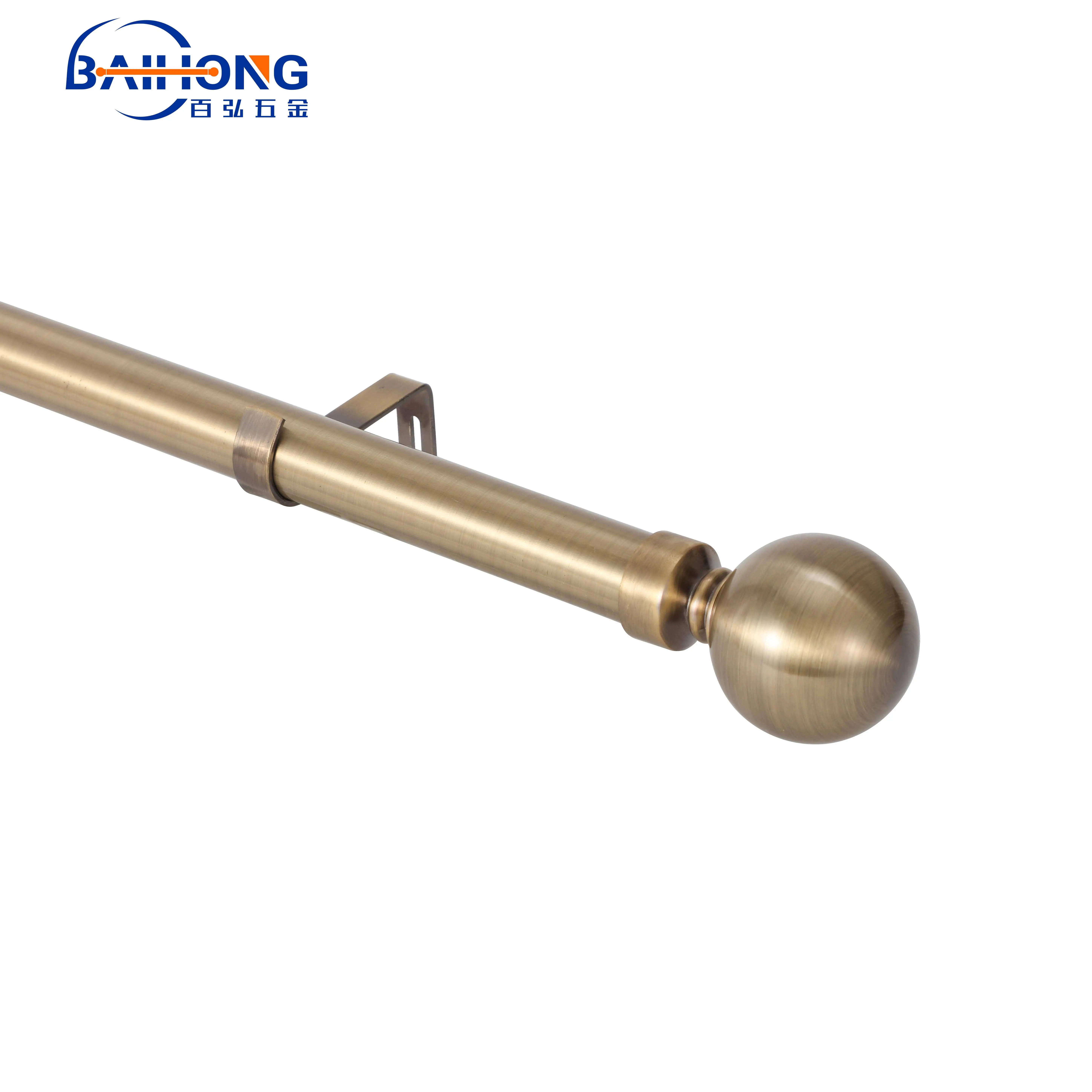 Classic Ball Finials Curtain Rod High-quality telescopic metal curtain rod paint ball bullets