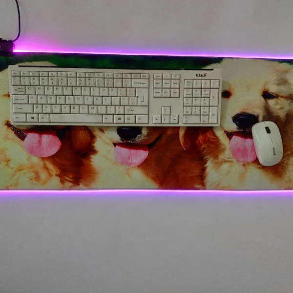 Популярный Пользовательский логотип RGB LED игровой коврик для мыши