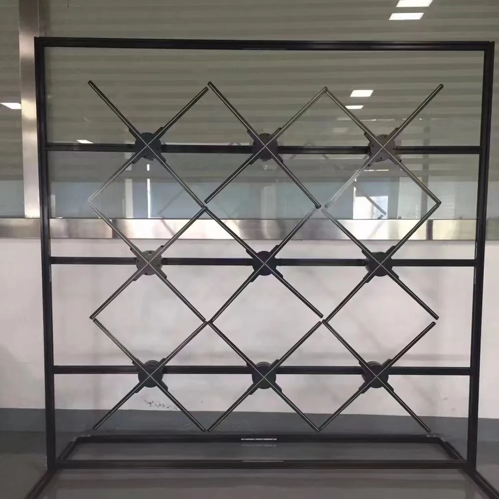 Advertising splicing 3*3 screen hologram equipment lifelike 3D holographic display fan with wifi control for Exhibition Hall