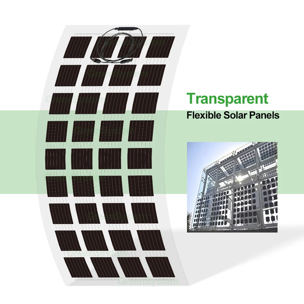 Полугибкая солнечная панель panneau solaire солнечные прозрачные окна bipv тонкая фотоэлектрическая пленка pv крыша