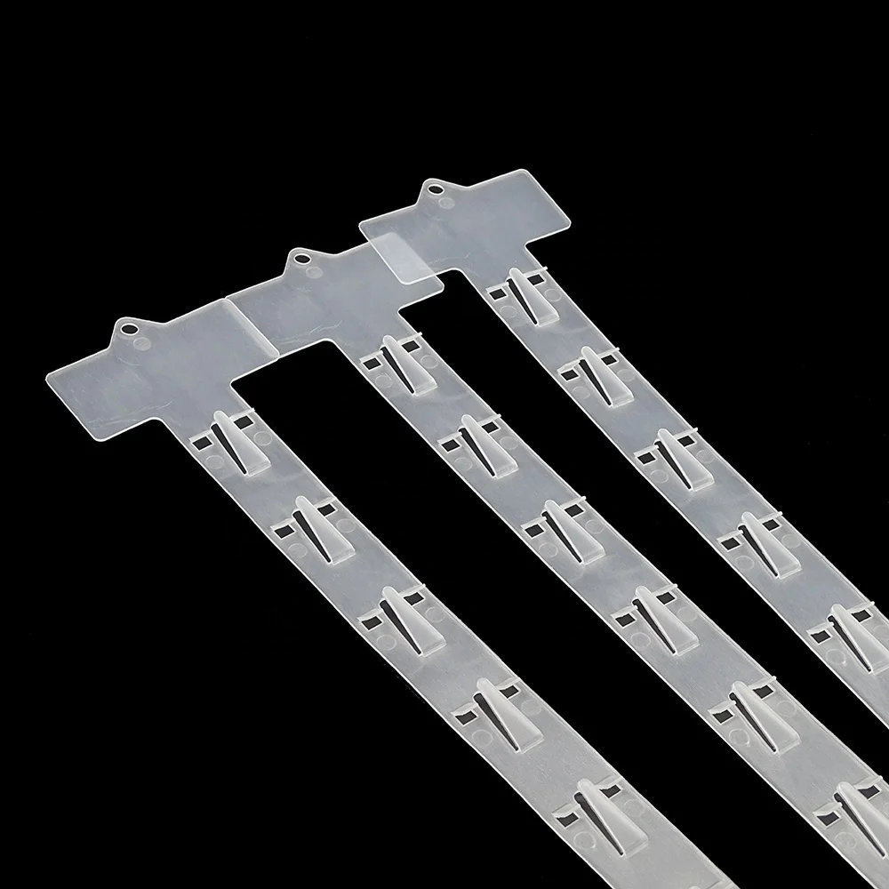 Factory wholesale price plastic hanging display clip strips for supermarket hang strip clip