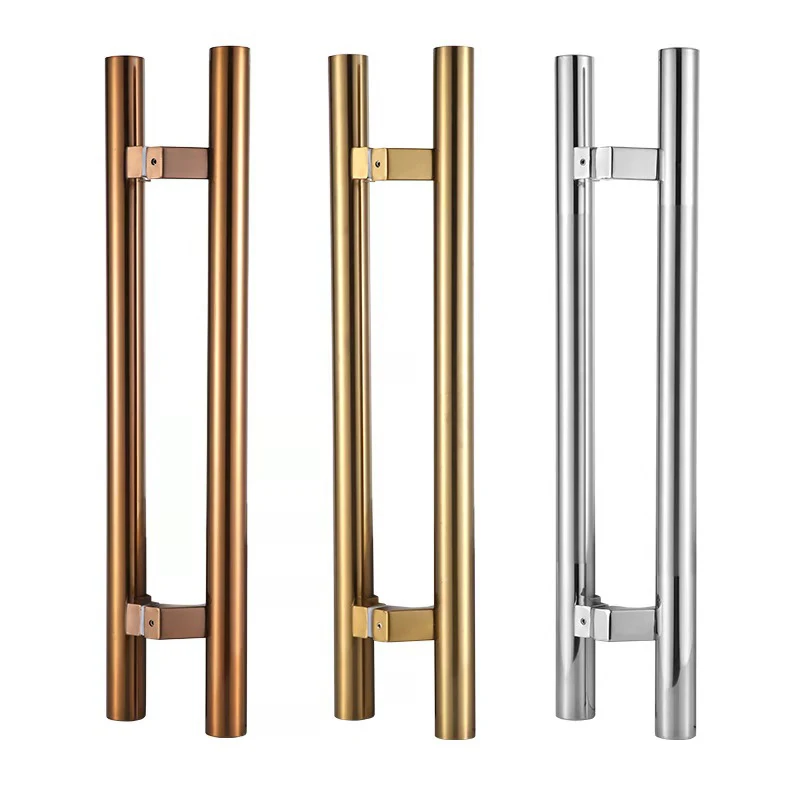 H Type Stainless Steel Sliding Pull Door Bathroom Accessories Shower Door Glass Handle