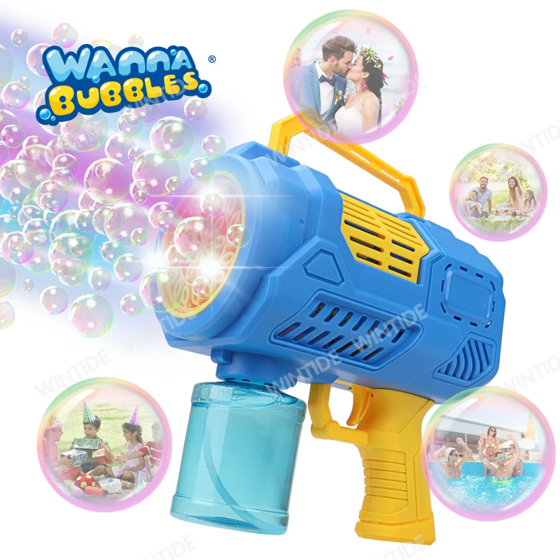 Automatic Rocket-Shaped PC Plastic Toy Bubble Gun for Boys Toddlers 1-8 Outdoor Summer Easter Birthday Parties Bubble gun