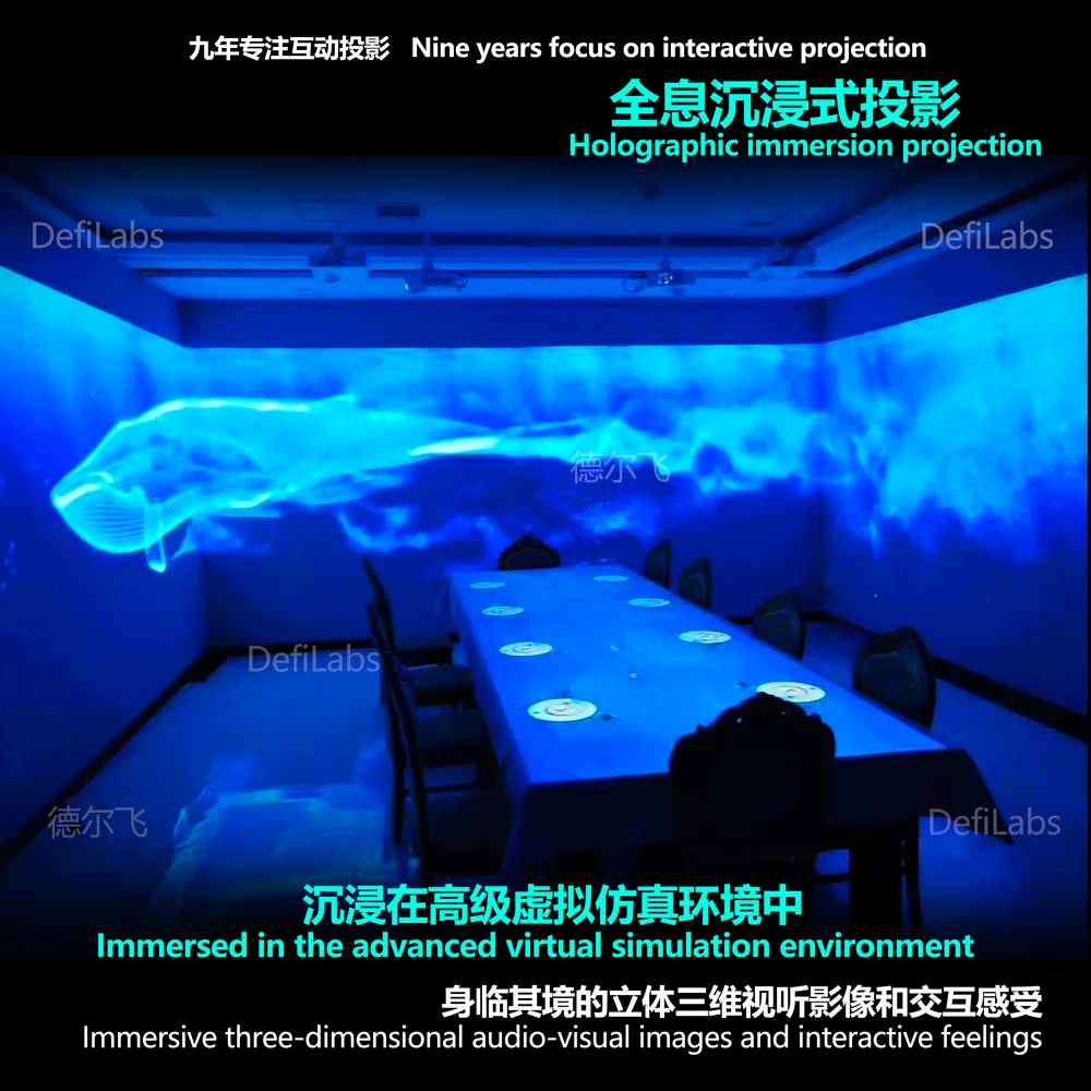 DefiLabs interactive floor ground  wall projection system apply for kids, wedding, advertising, indoor and outdoor