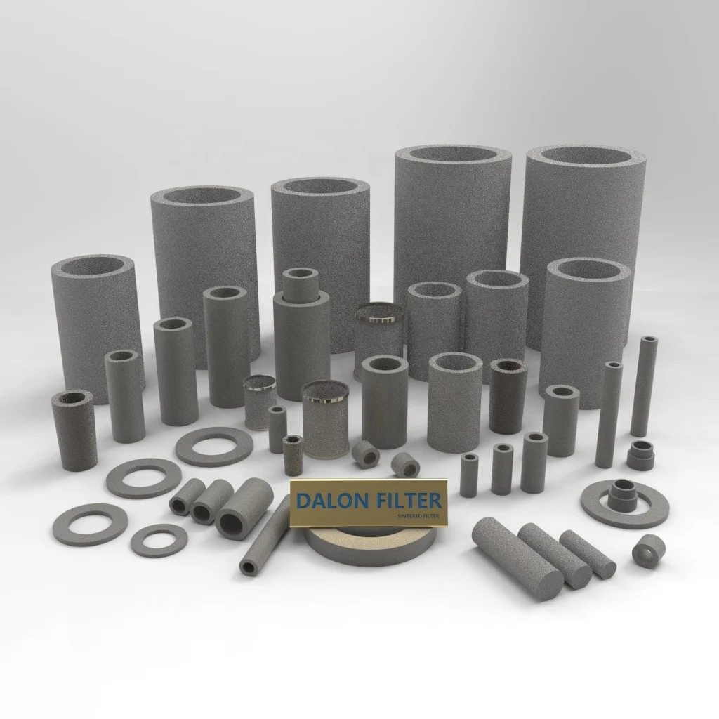 porous stainless steel sintered metal tube filter for gas liquid separation system