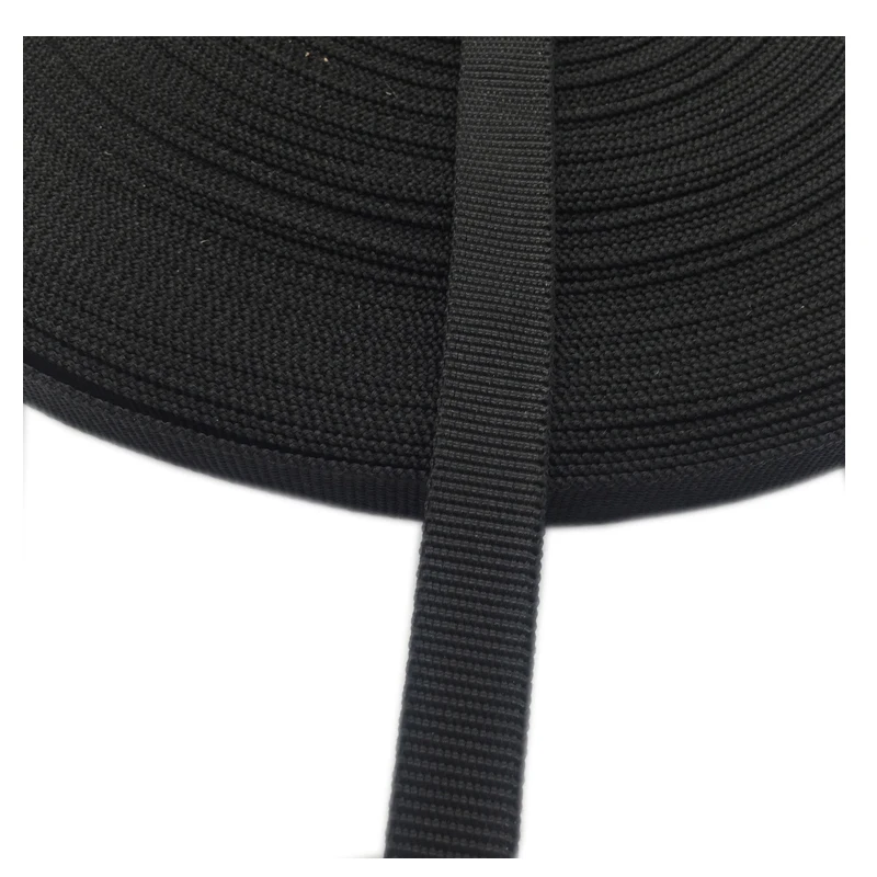 
High Quality Thicken Black 16MM Polypropylene Ribbon PP Plain Webbing For Zipper Puller 