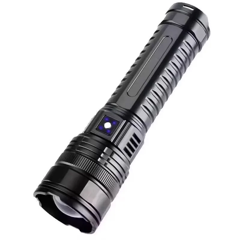 USB Rechargeable 100000 Lumen LED Torch Light High Brightness Long Range Portable Tactical Waterproof Flashlights