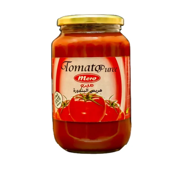 Puree Glass Jar Packaging with 18months Shelf Life Pure Tomato Other % Brix Egyptian Tomato Puree Halal 1350gm 1350g Kg