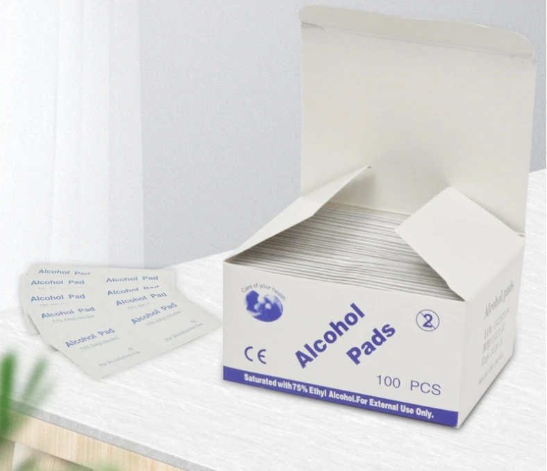 Top Selling Products 2024 Medical Supply Sterile Non-woven Medical Alcohol Swab 70% Isopropyl Wipes Alcohol Prep Pad