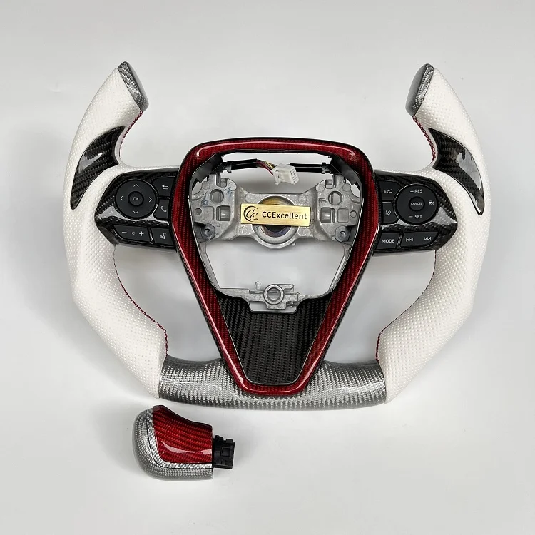 High quality Custom Real Carbon Fiber Steering Wheel for Toyota Camry 2018-2019 CCexcellent