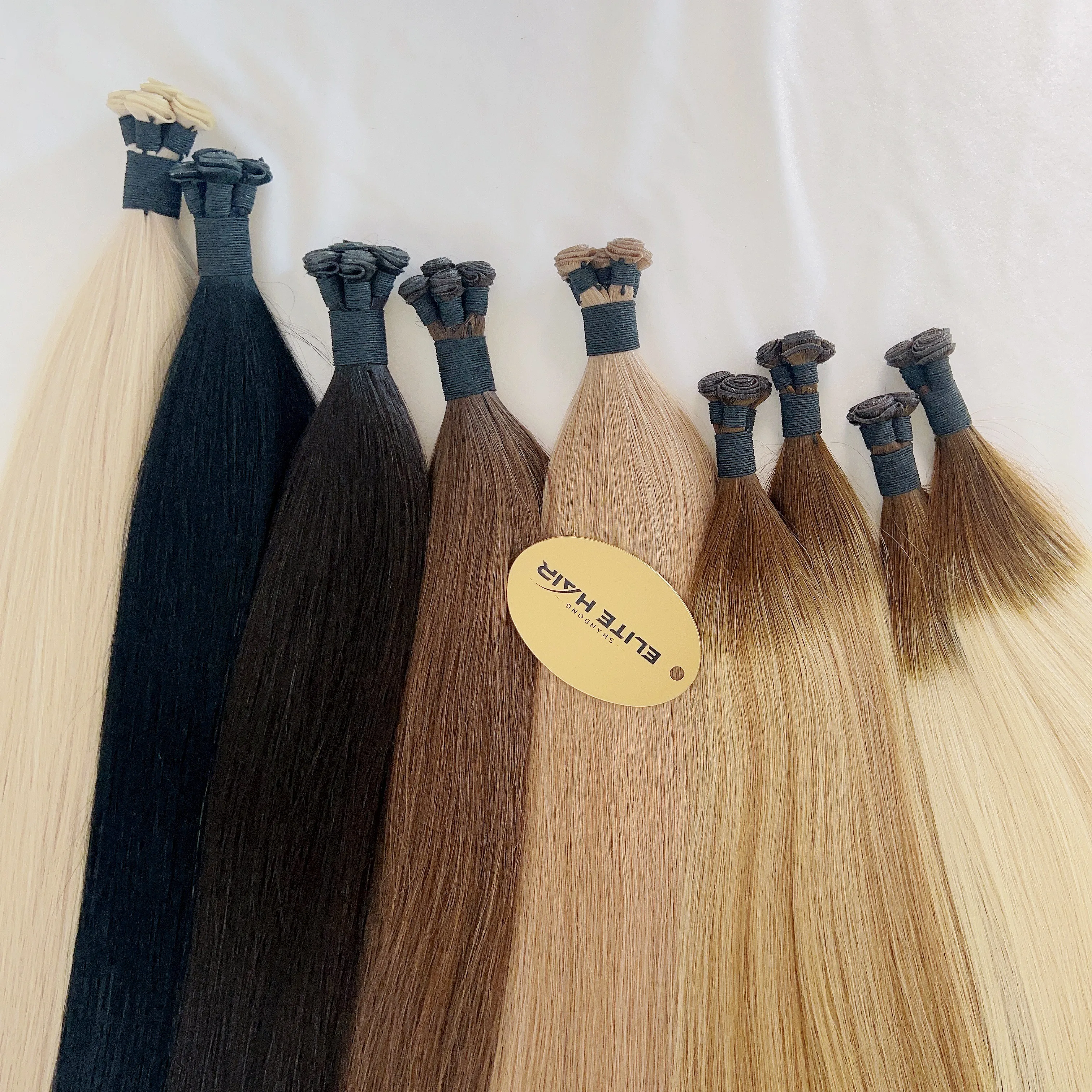 Luxury Private Label Can Be Cut Raw Russian Virgin Cuticle Aligned Genius Weft Hair Extensions