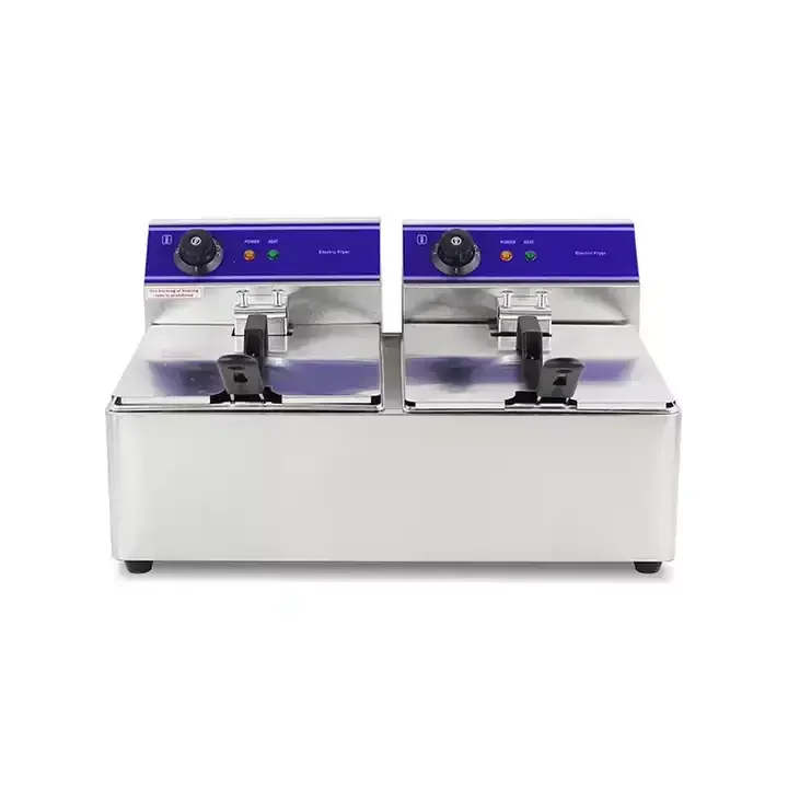 DZL-152B Double 15L Good Factory Price Stainless Steel Electric Deep Fat Fryer Commercial Deep Fryer for fast food restaurant