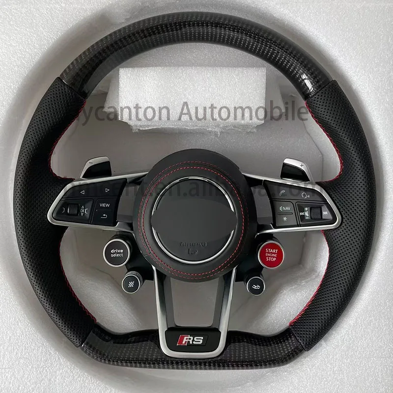 Оптовая цена с завода кожаное углеродное волокно Alcantara для Audi A3 A4L A5 A6L A7 Q5 Q7 Q8 TT R8 Автомобильное рулевое колесо