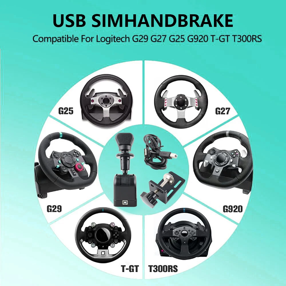 USB SIMHandbrake Truck Hand Brake For ETS2 European /American Simracing Games For Logitech G27 G29 G923 PC