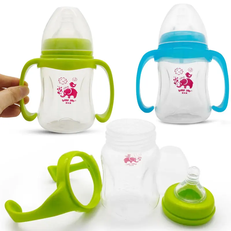 Wide neck with handle food grade PP baby bottle big child water cup feeding bottle