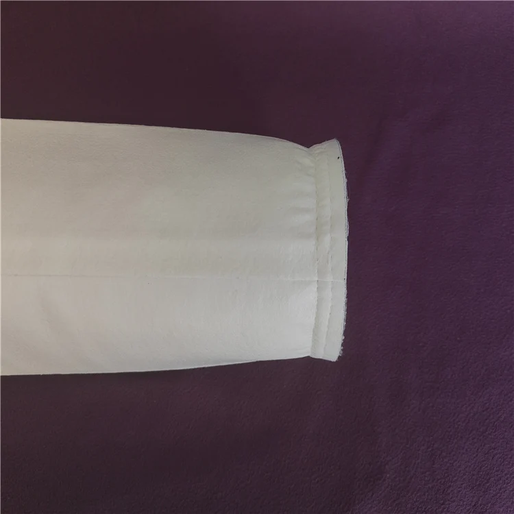 PE PET needle felt with Double felt bars style Polyester filter bag for Cement Plant