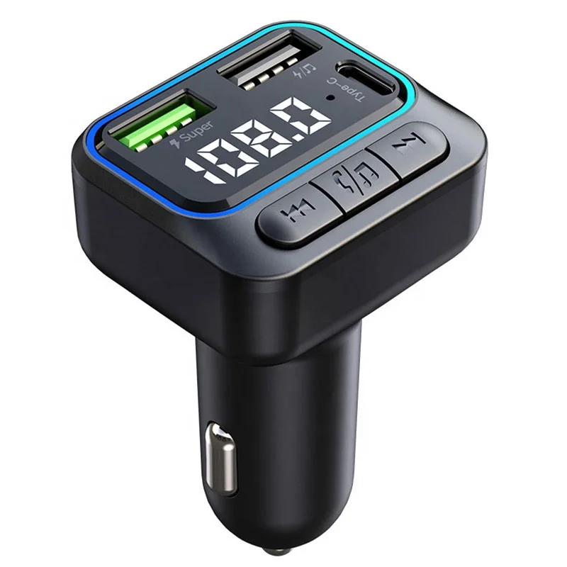 New universal Car Bluetooth radio mp3 player fm transmitter support tf card U Disk music playback usb charger for car