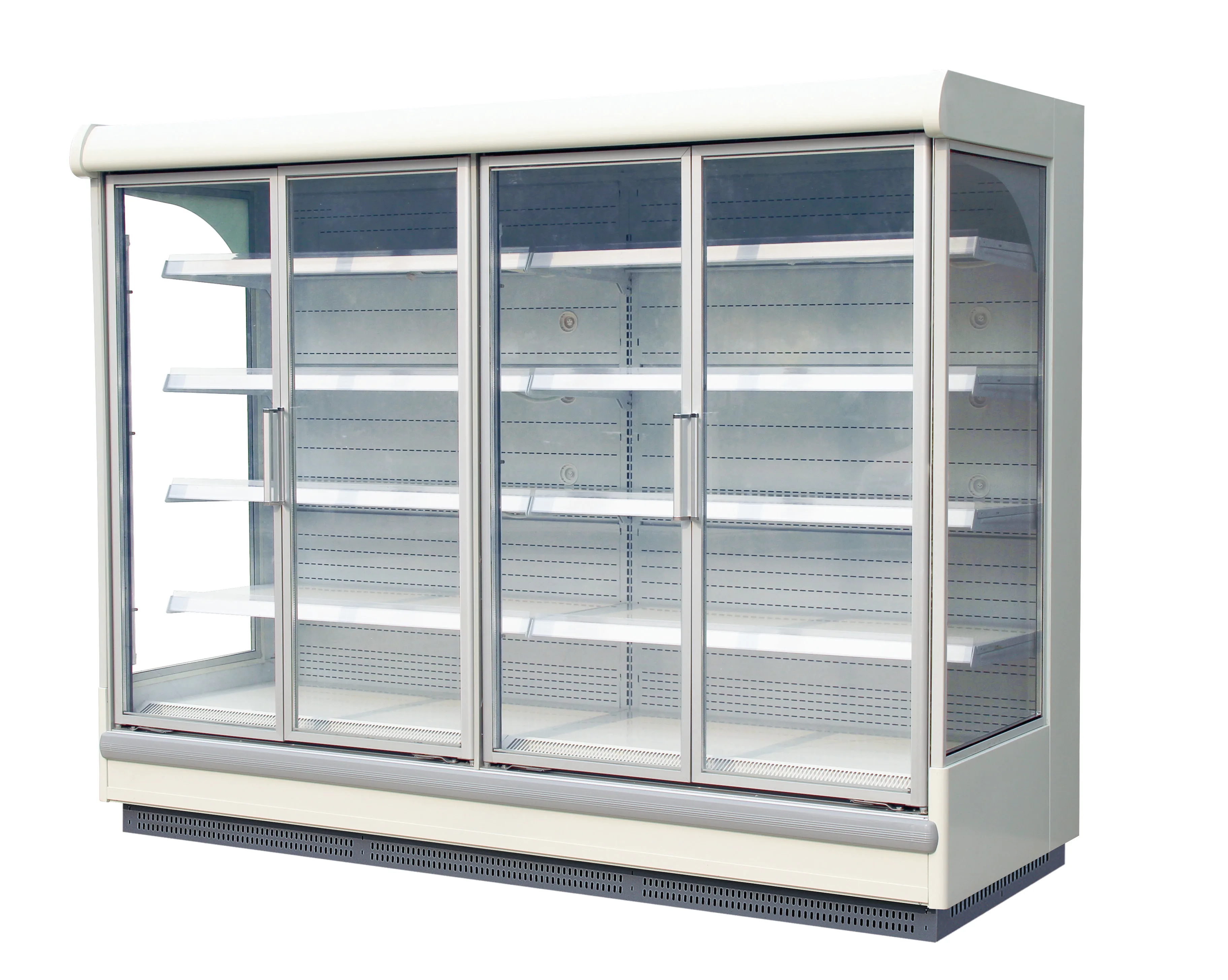 Commercial semi-vertical multideck open chiller supermarket cabinet multideck open display chiller