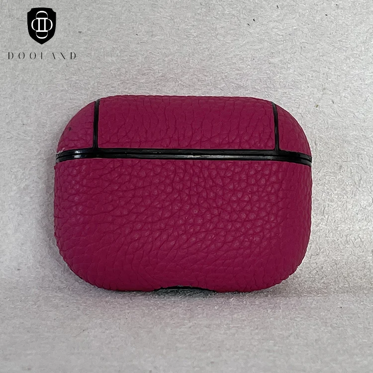 Fashion high quality genuine togo leather for airpod III for apple
