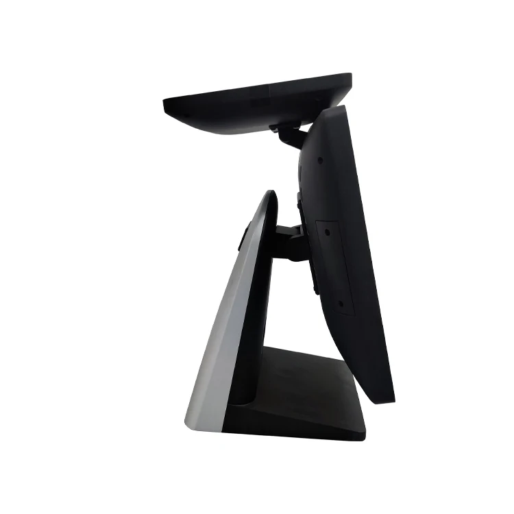 China POS Manufacturer Casting Aluminum 15 Inch+9.7 inch Retail Cashier POS System 15 inch Capacitive Touch Screen Window POS