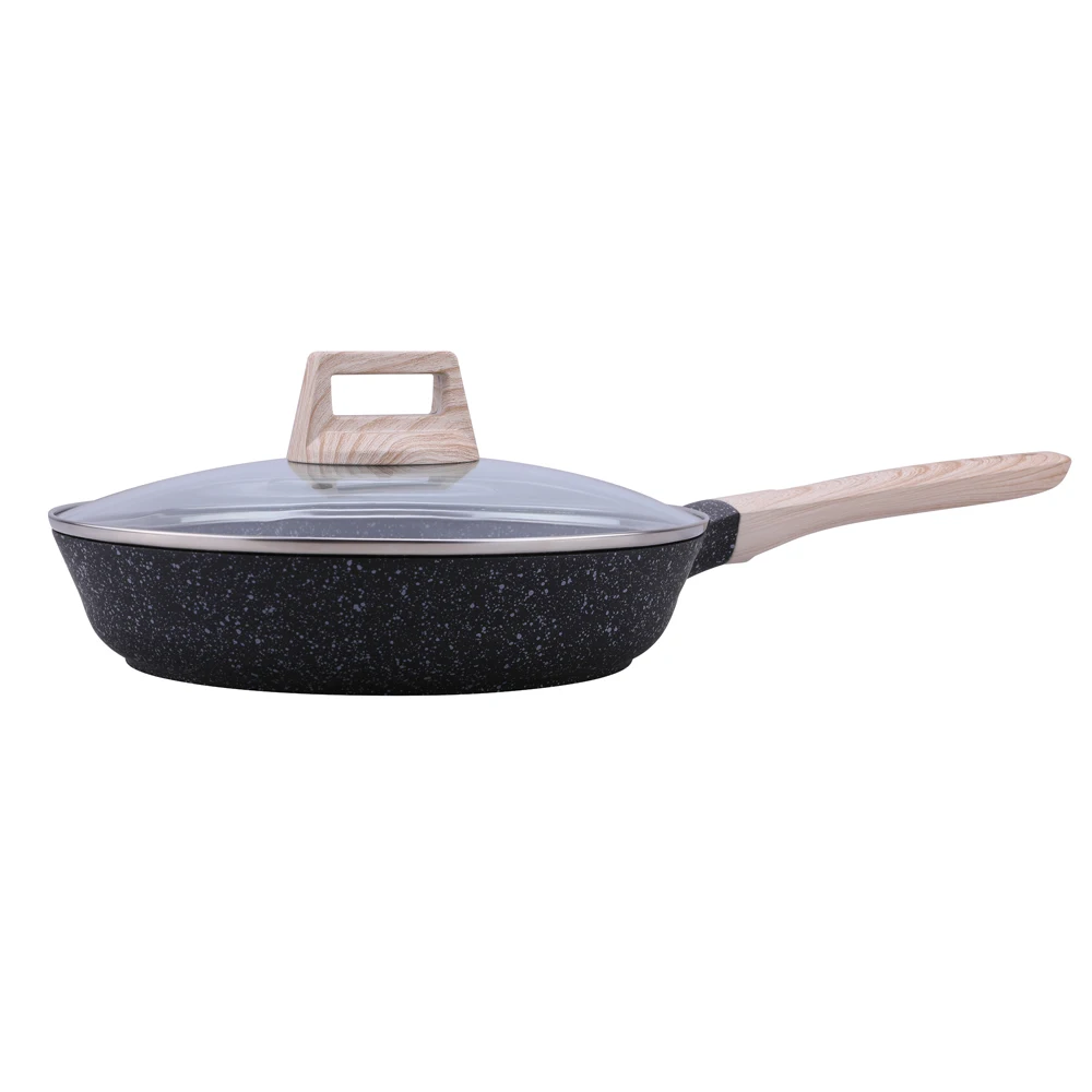 High Quality Aluminum Alloy Non Stick Coating Flat Griddle Frying Skillet Pan with Bakelite Handle