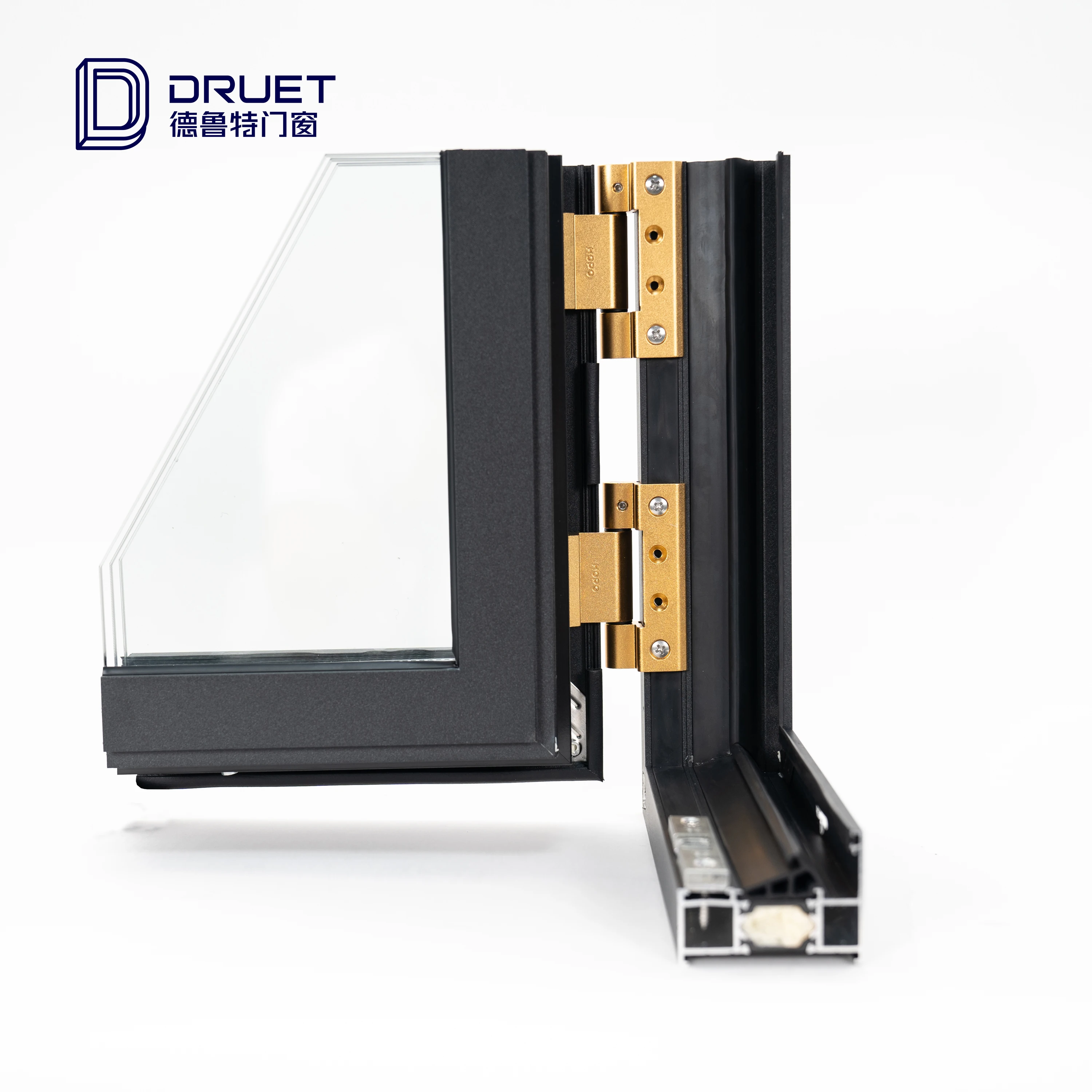 Double Lowe glazed Australia AS2047 style commercial aluminum  casement windows